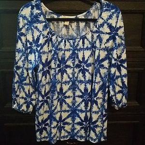 MICHAEL Michael Kors Blue & White Top